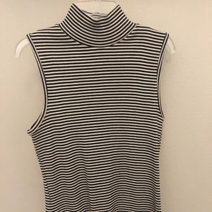 Black and white stripes mini dress